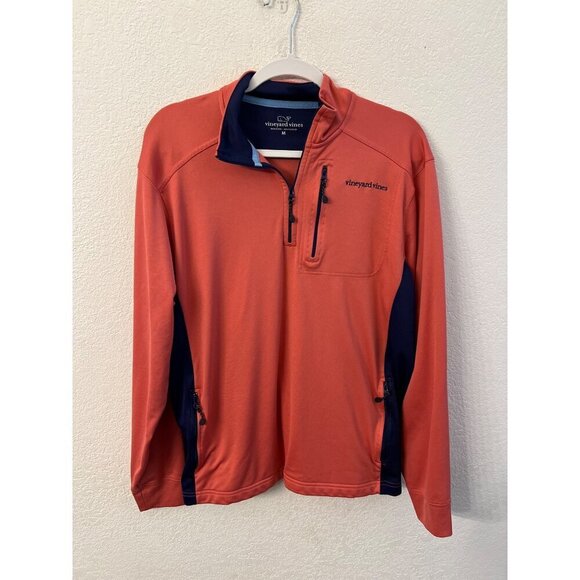 Vineyard Vines performance Jersey 1/4 zip pullover mens size medium - Picture 1 of 7